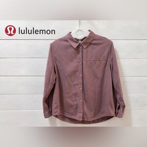 LULULEMON Pink Button-Up Shirt Size 12